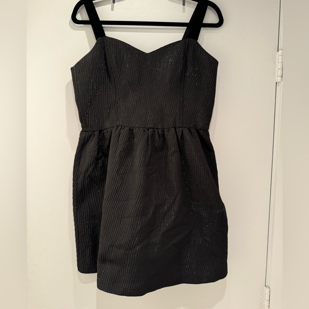 Jack black metallic- striped sheath dress